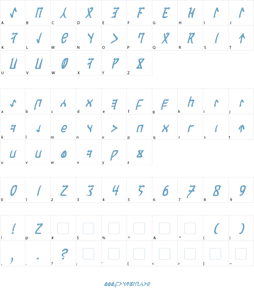 Cardosan Font Character